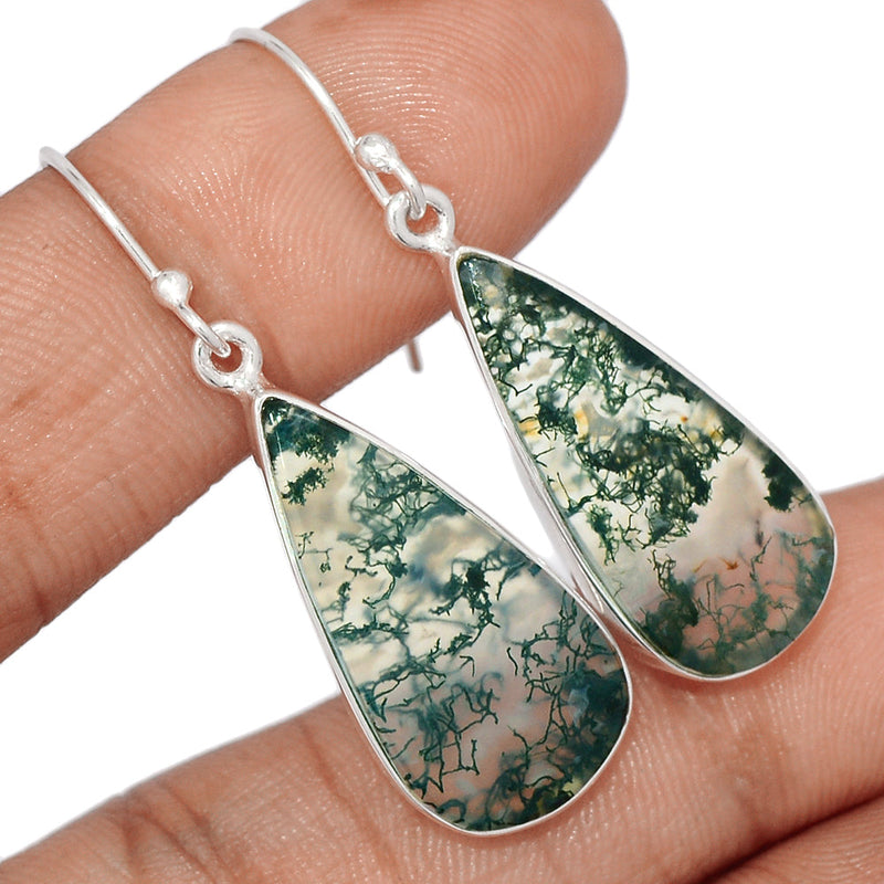 1.7" Moss Agate Earrings - MOSE1433