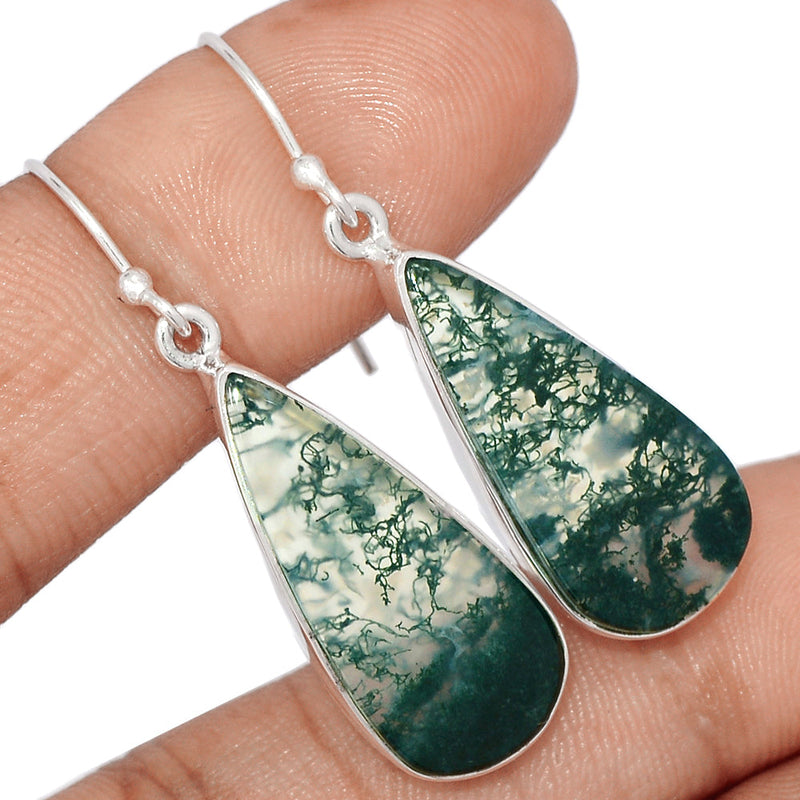 1.7" Moss Agate Earrings - MOSE1435