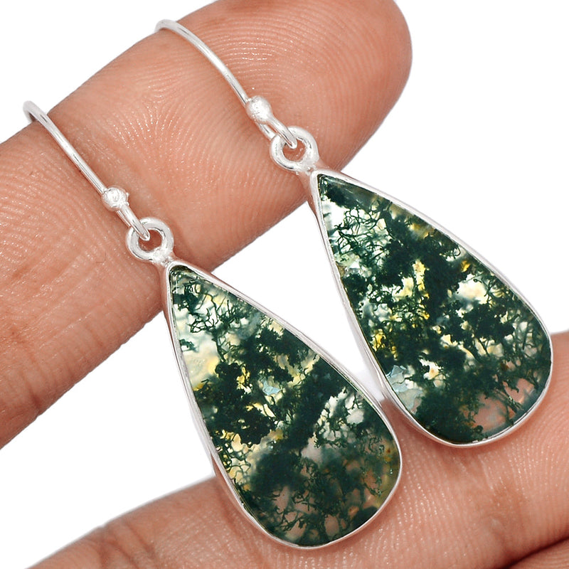 1.7" Moss Agate Earrings - MOSE1438