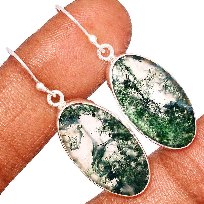 1.7" Moss Agate Earrings - MOSE1439