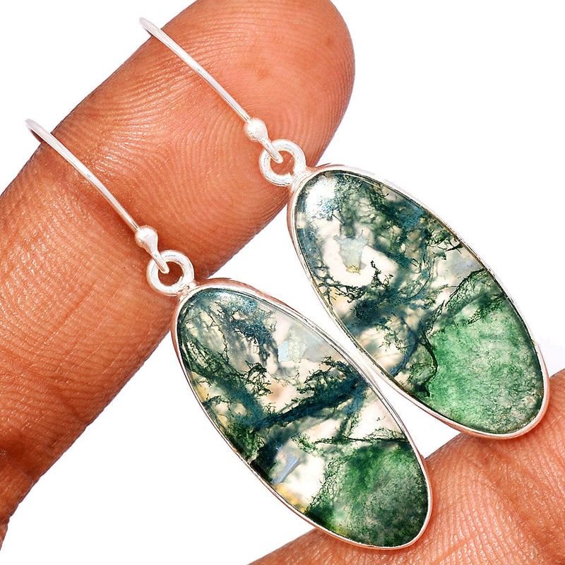 1.8" Moss Agate Earrings - MOSE1440