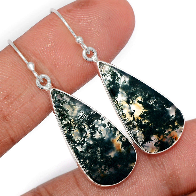 1.7" Moss Agate Earrings - MOSE1442