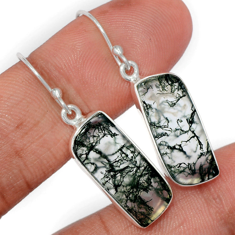 1.5" Moss Agate Earrings - MOSE1445