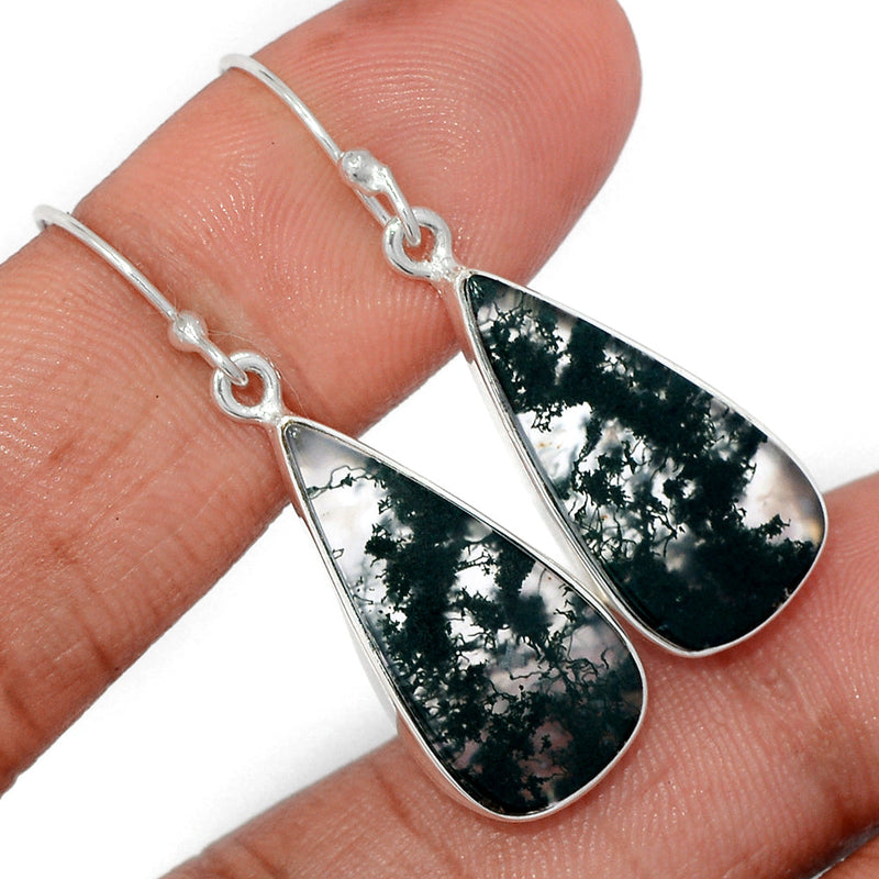 1.6" Moss Agate Earrings - MOSE1449