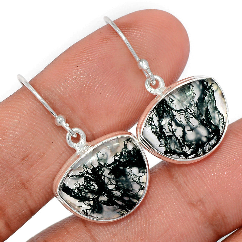 1.2" Moss Agate Earrings - MOSE1451