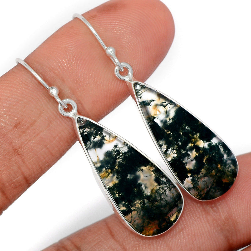 1.7" Moss Agate Earrings - MOSE1452