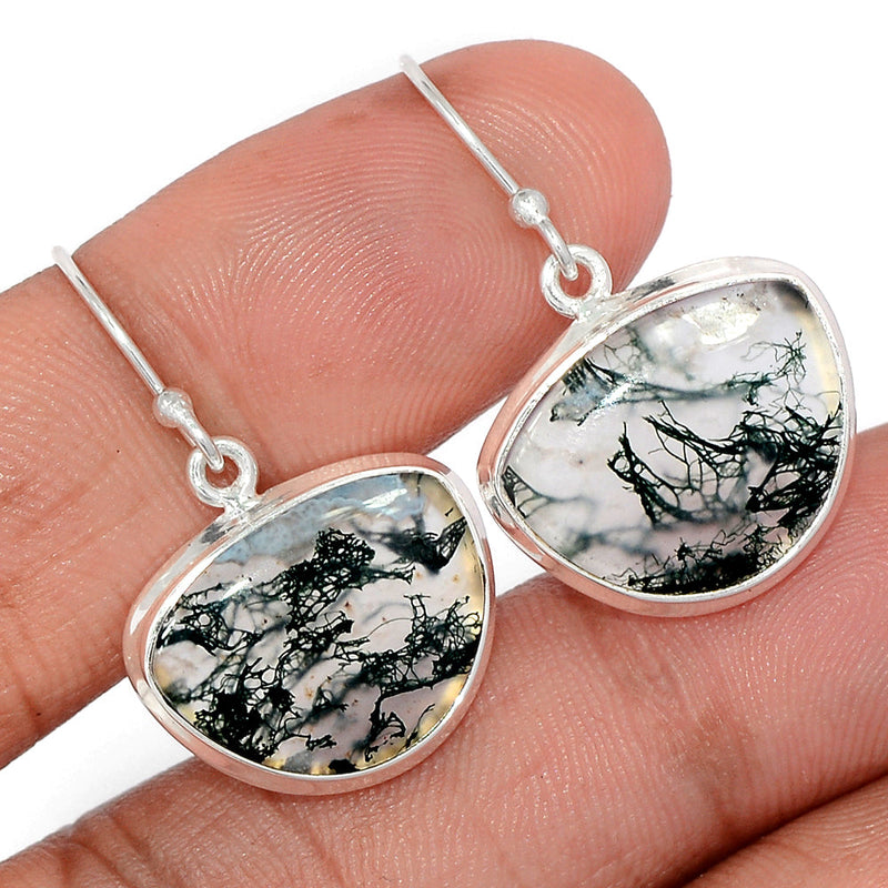 1.2" Moss Agate Earrings - MOSE1455