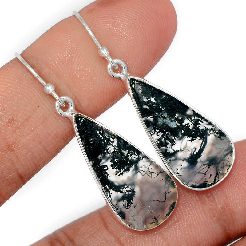 1.6" Moss Agate Earrings - MOSE1459