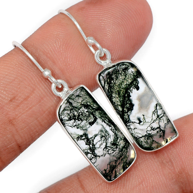 1.5" Moss Agate Earrings - MOSE1463