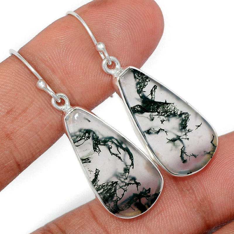 1.6" Moss Agate Earrings - MOSE1467