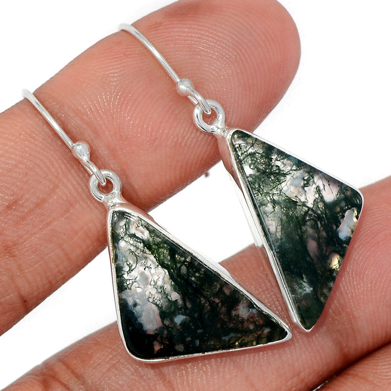 1.6" Moss Agate Earrings - MOSE1468