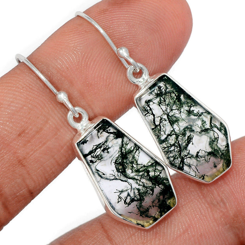 1.5" Moss Agate Earrings - MOSE1471