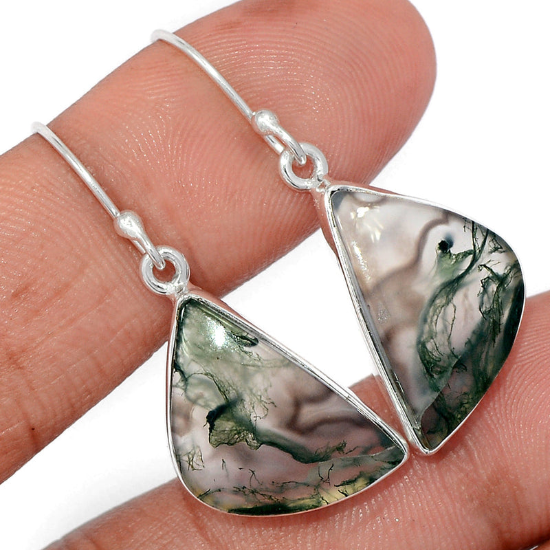 1.5" Moss Agate Earrings - MOSE1475