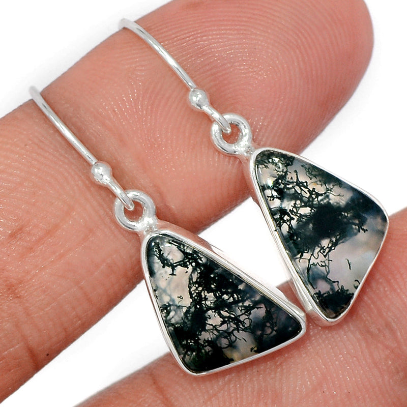 1.2" Moss Agate Earrings - MOSE1477