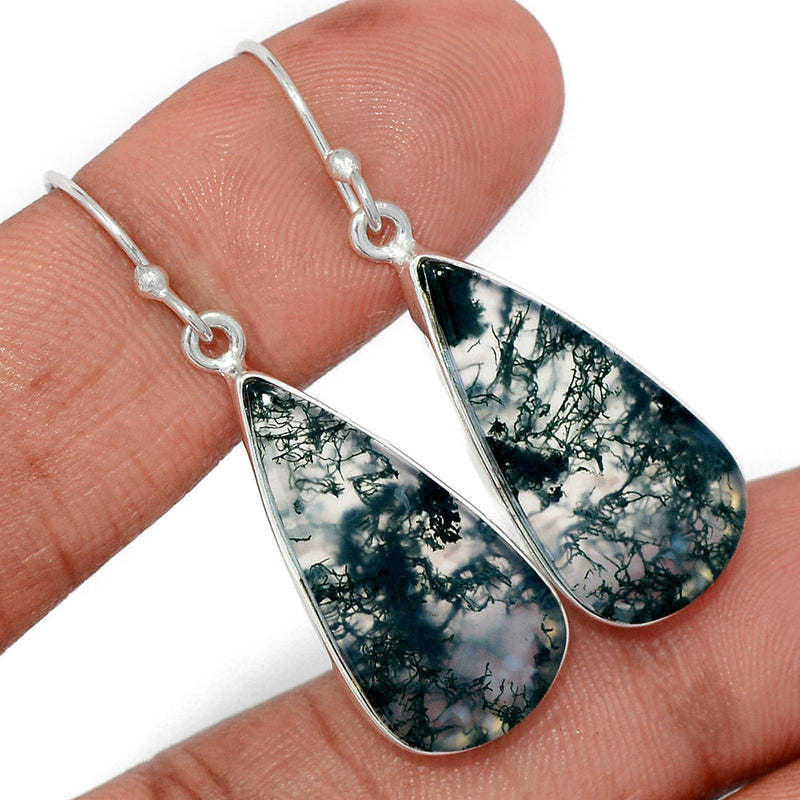 1.7" Moss Agate Earrings - MOSE1478