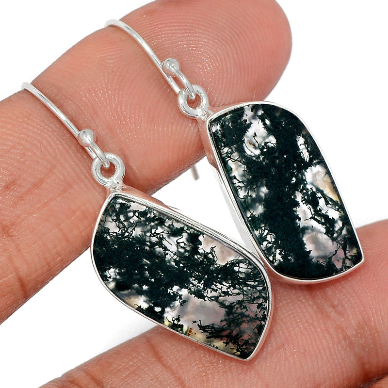 1.6" Moss Agate Earrings - MOSE1482