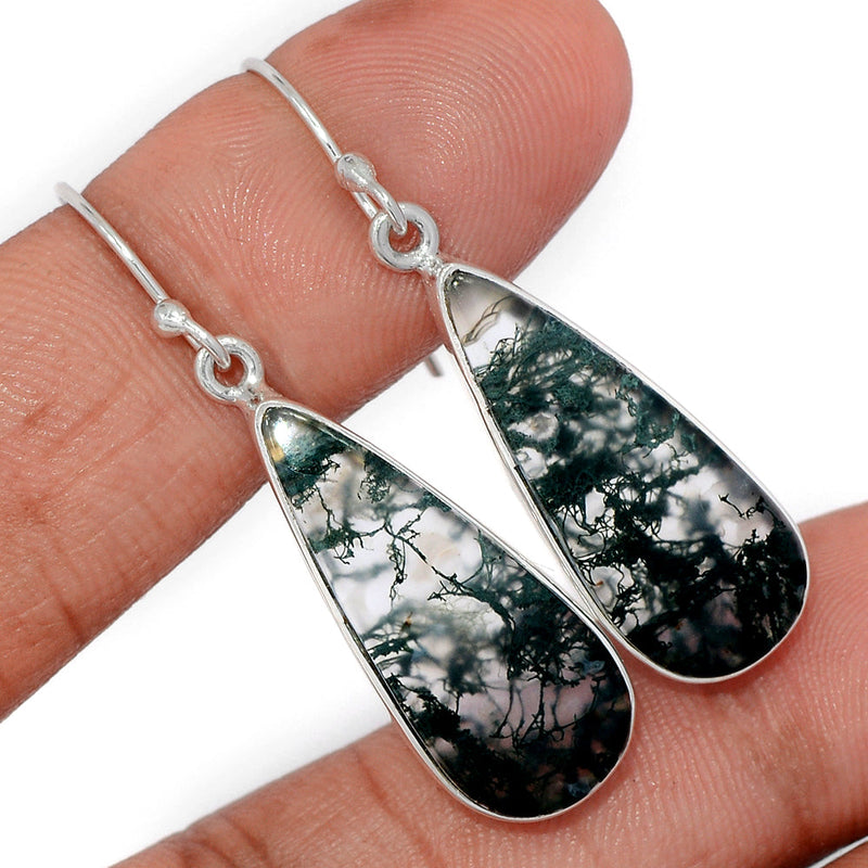 1.7" Moss Agate Earrings - MOSE1484