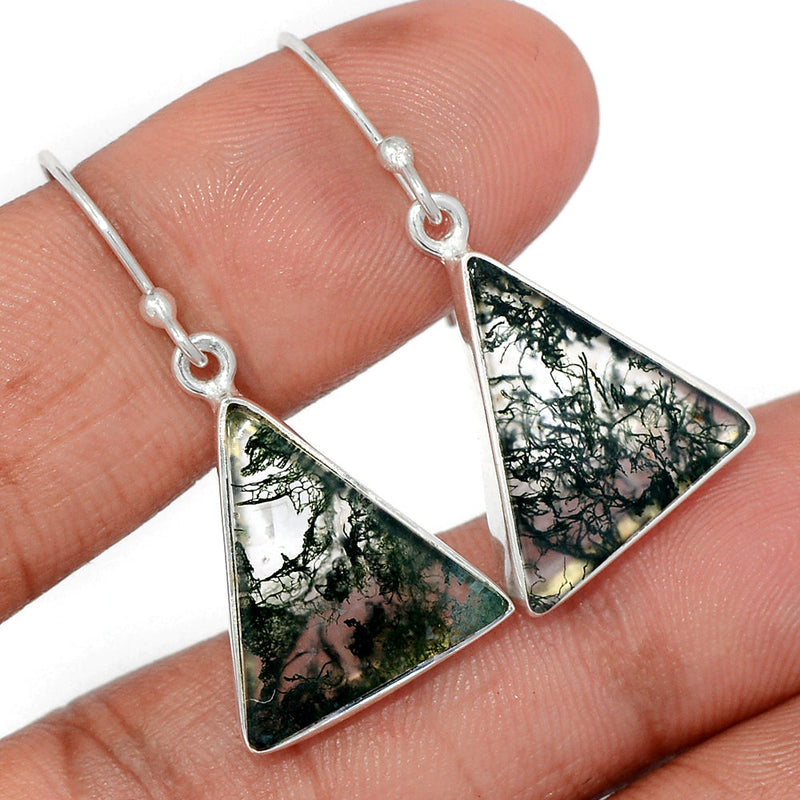 1.5" Moss Agate Earrings - MOSE1485