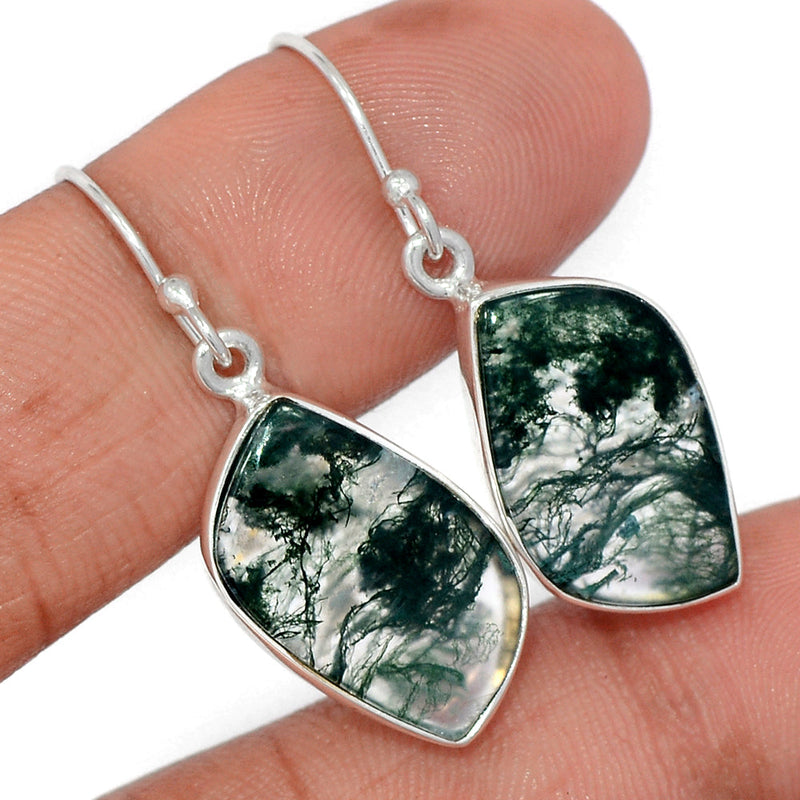 1.5" Moss Agate Earrings - MOSE1490