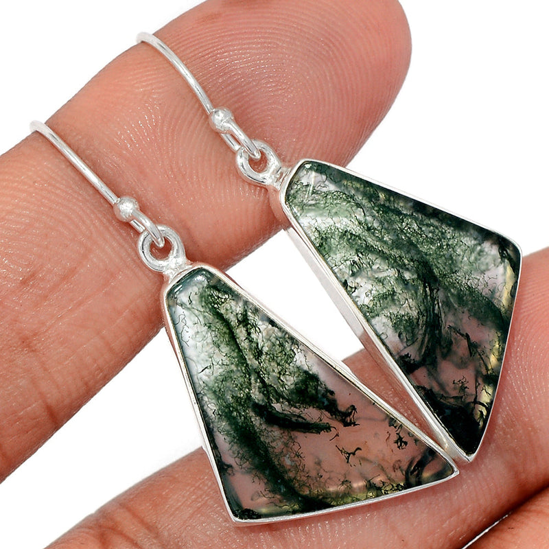 1.7" Moss Agate Earrings - MOSE1492