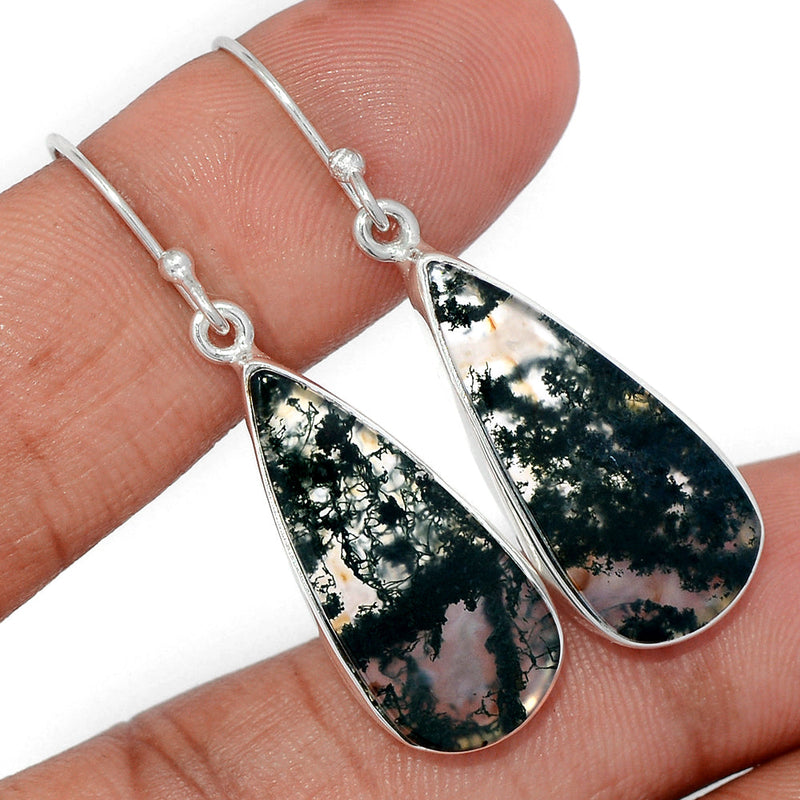 1.7" Moss Agate Earrings - MOSE1493