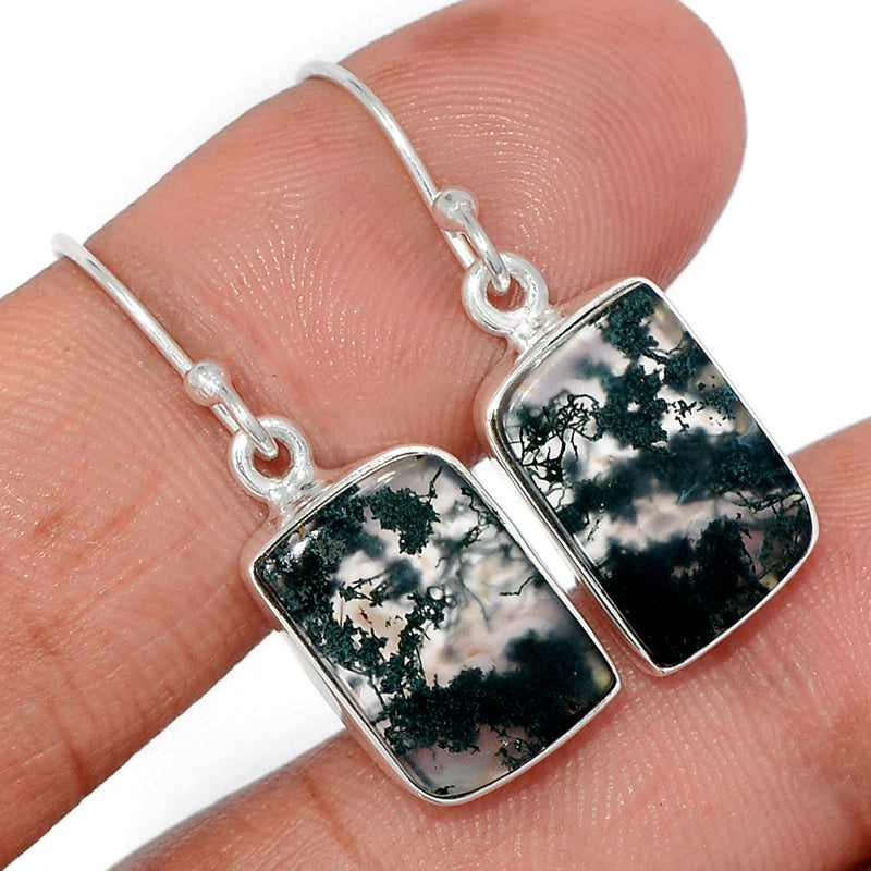 1.2" Moss Agate Earrings - MOSE1494