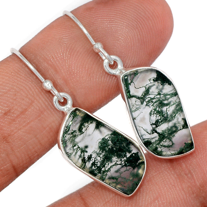 1.5" Moss Agate Earrings - MOSE1496