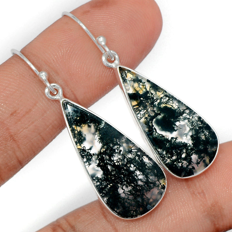 1.7" Moss Agate Earrings - MOSE1499