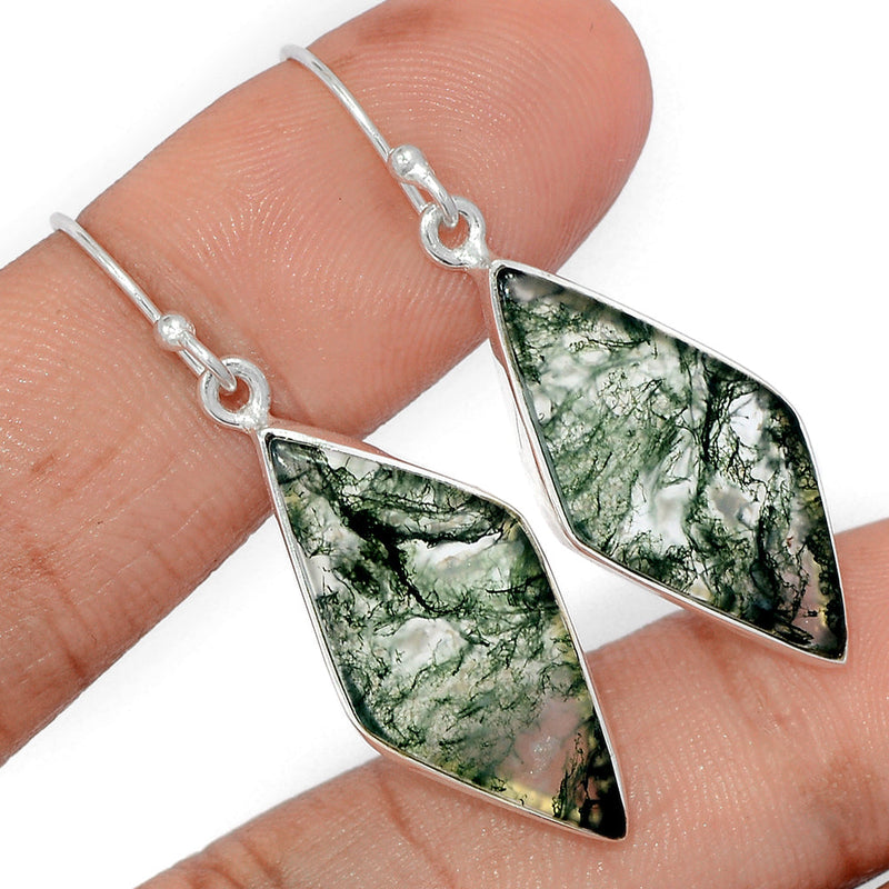 1.7" Moss Agate Earrings - MOSE1509