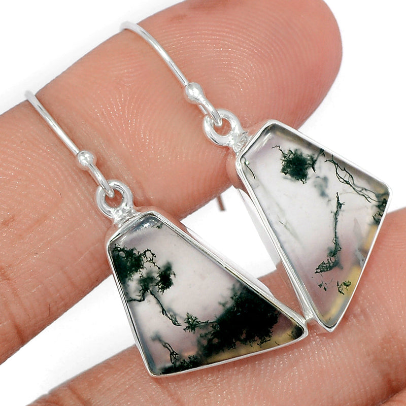 1.5" Moss Agate Earrings - MOSE1516