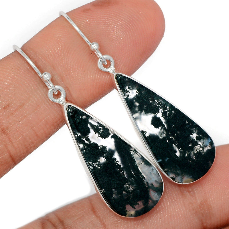 1.7" Moss Agate Earrings - MOSE1520