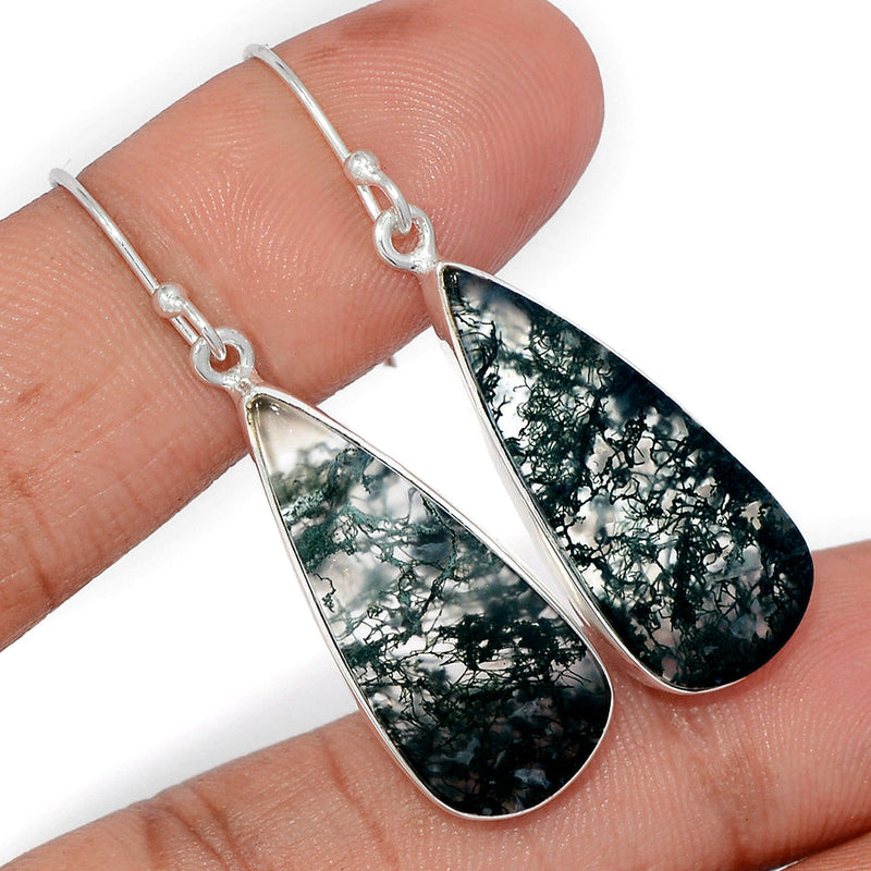 1.7" Moss Agate Earrings - MOSE1528