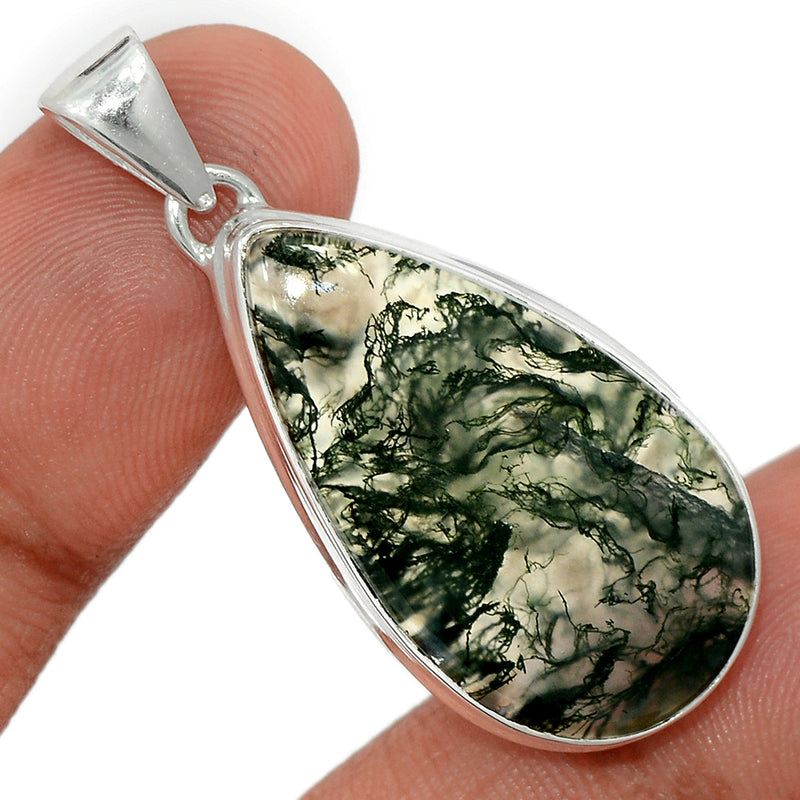 1.7" Moss Agate Pendants - MOSP1540