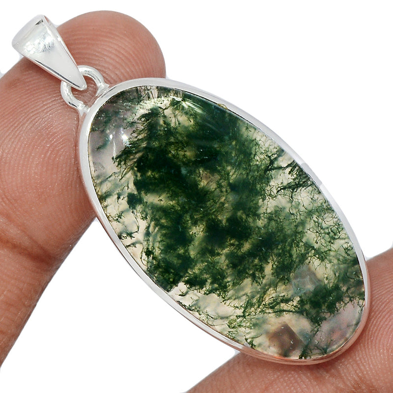 1.8" Moss Agate Pendants - MOSP1580