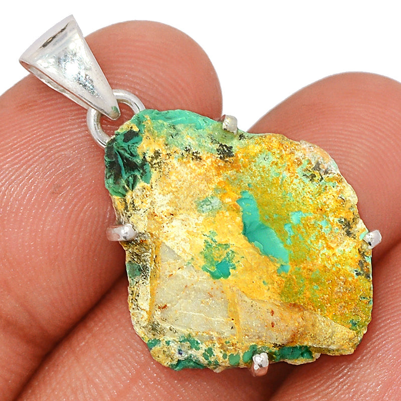 1.3" Number 8 Mine Turquoise Rough Pendants - N8MP10