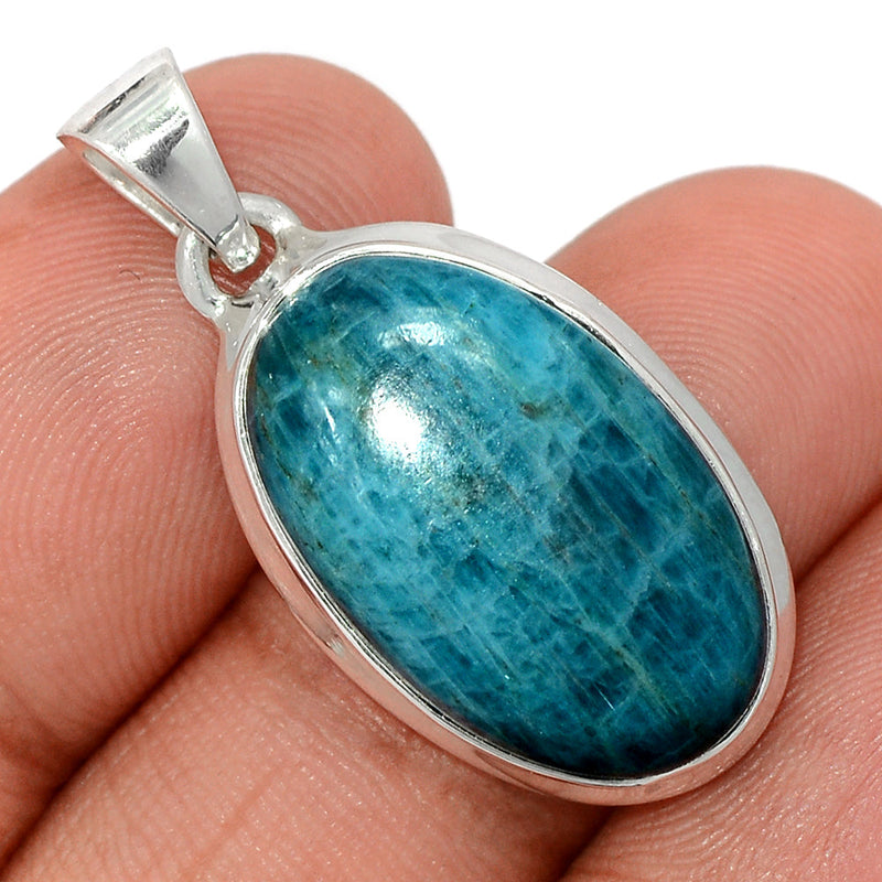 1.3" Neon Blue Apatite Cabochon Pendants - NACP663