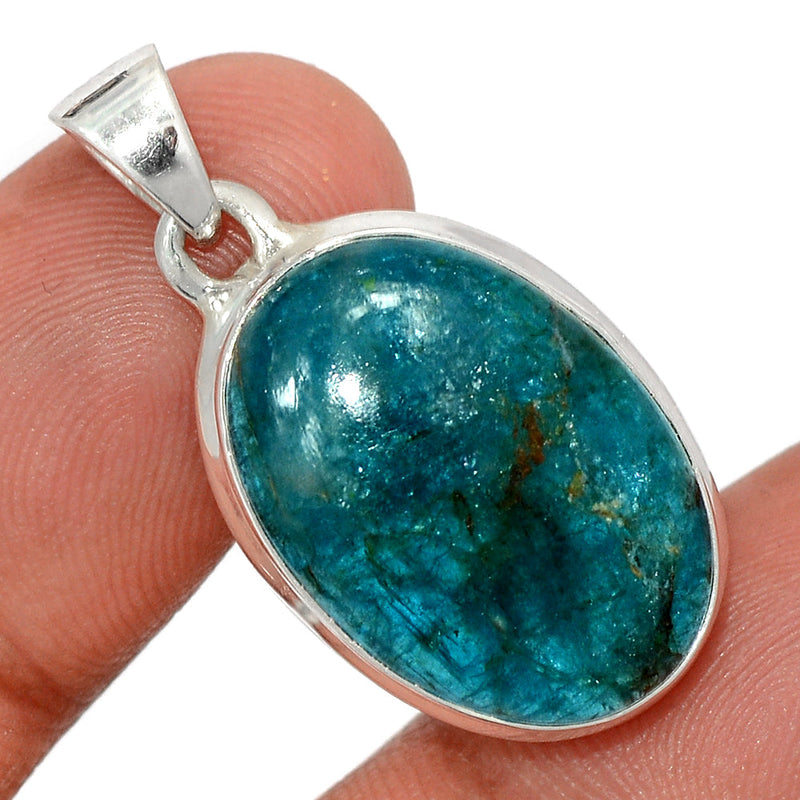 1.3" Neon Blue Apatite Cabochon Pendants - NACP671