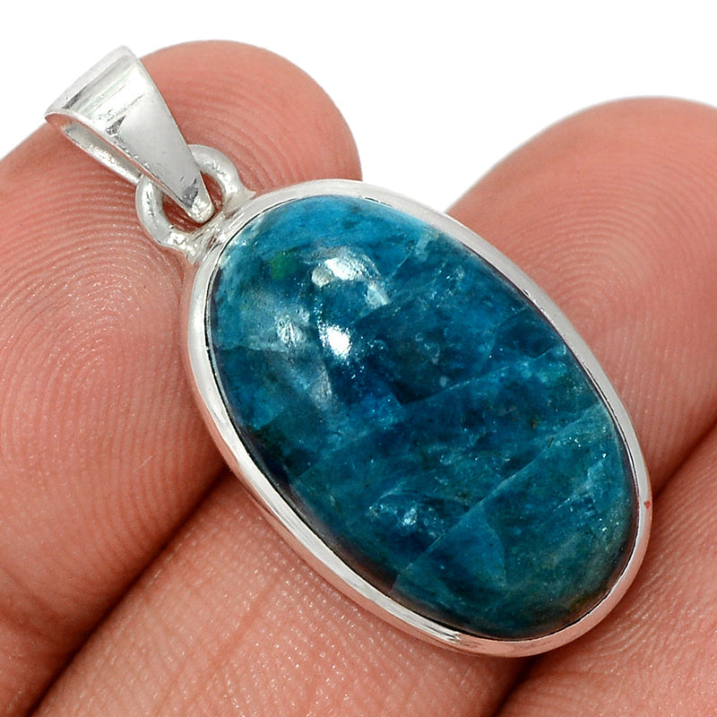 1.3" Neon Blue Apatite Cabochon Pendants - NACP672