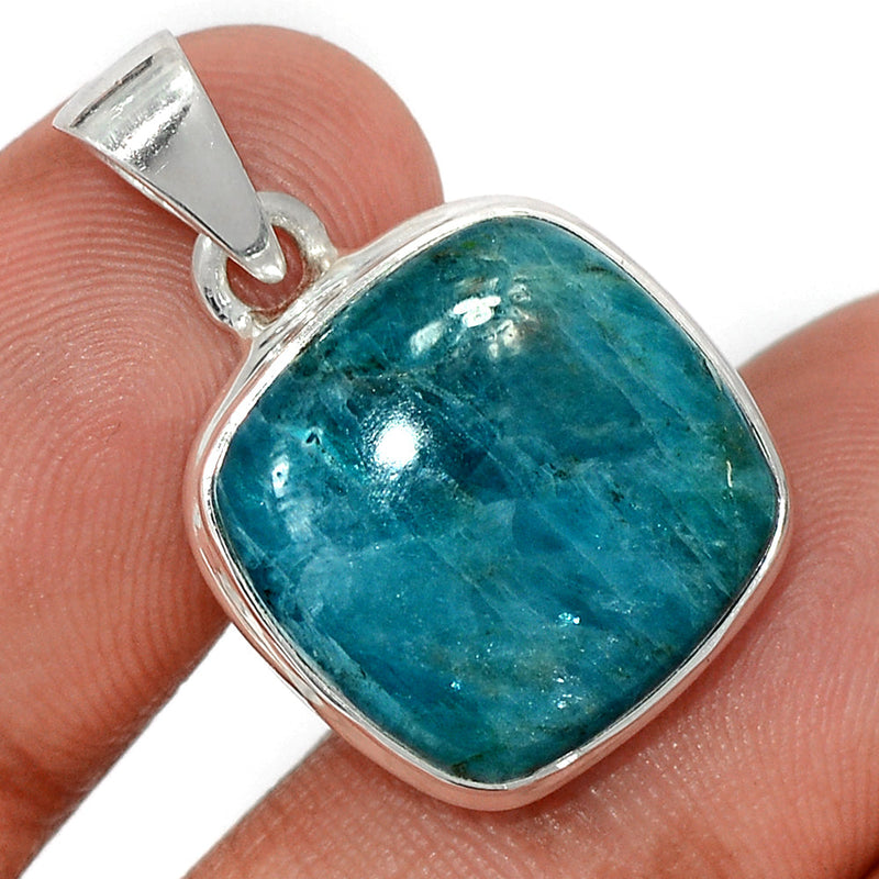 1.1" Neon Blue Apatite Cabochon Pendants - NACP682