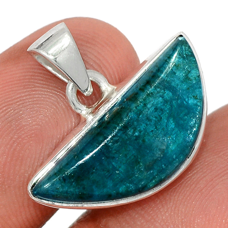 0.8" Neon Blue Apatite Cabochon Pendants - NACP684