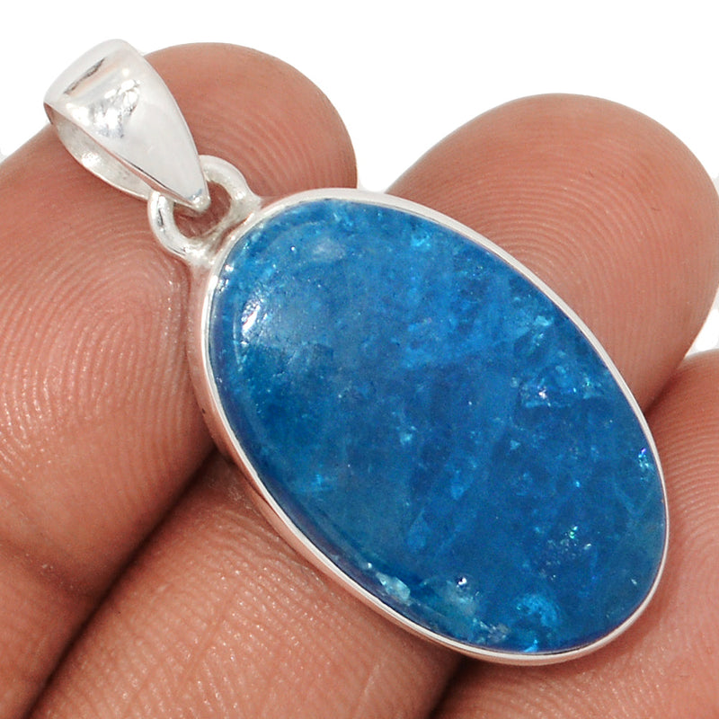 1.5" Neon Blue Apatite Cabochon Pendants - NACP691