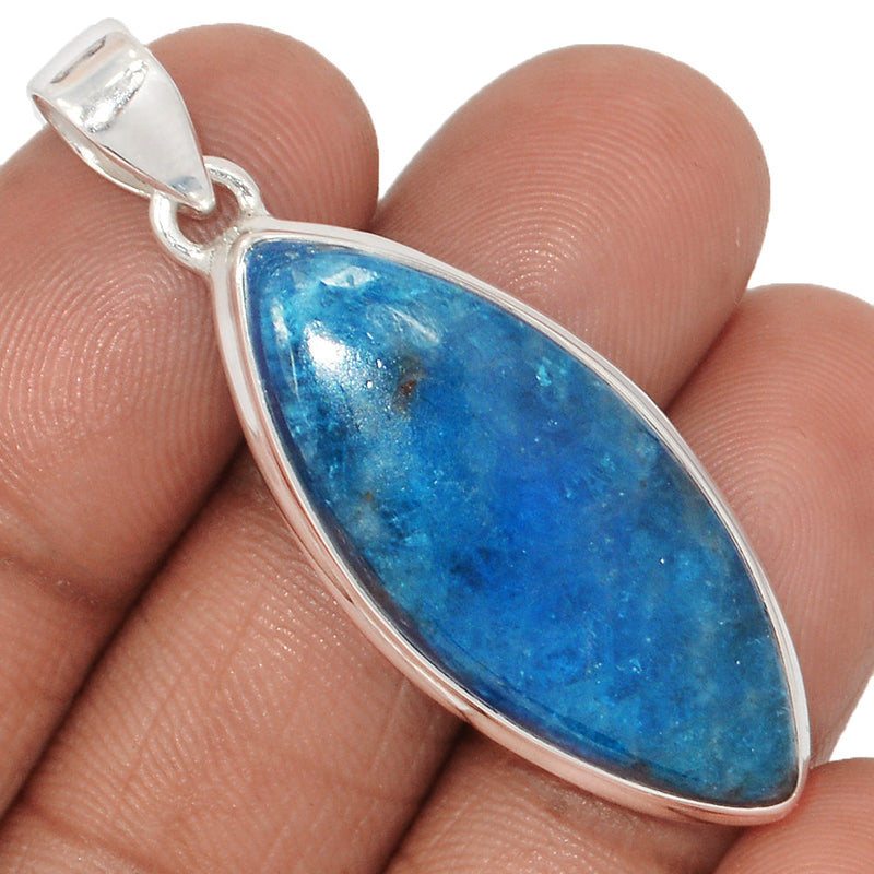 1.8" Neon Blue Apatite Cabochon Pendants - NACP692