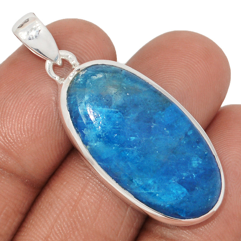 1.6" Neon Blue Apatite Cabochon Pendants - NACP694