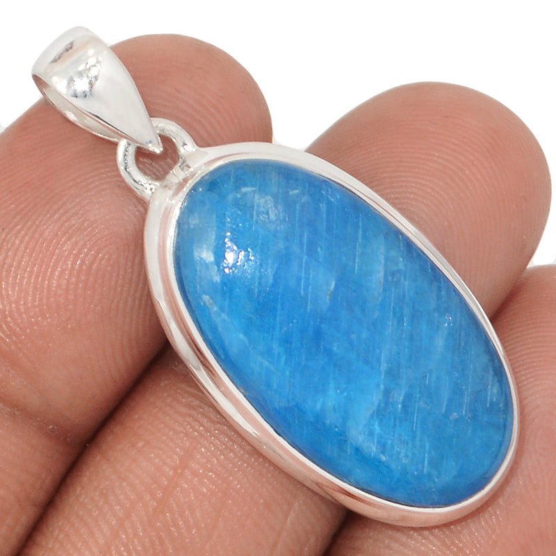 1.6" Neon Blue Apatite Cabochon Pendants - NACP696