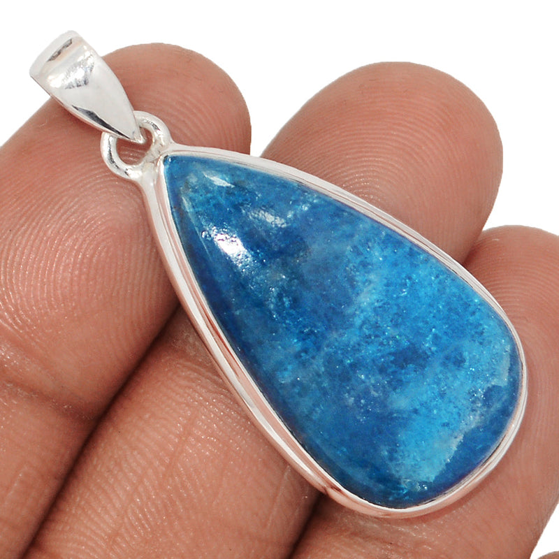 1.7" Neon Blue Apatite Cabochon Pendants - NACP698