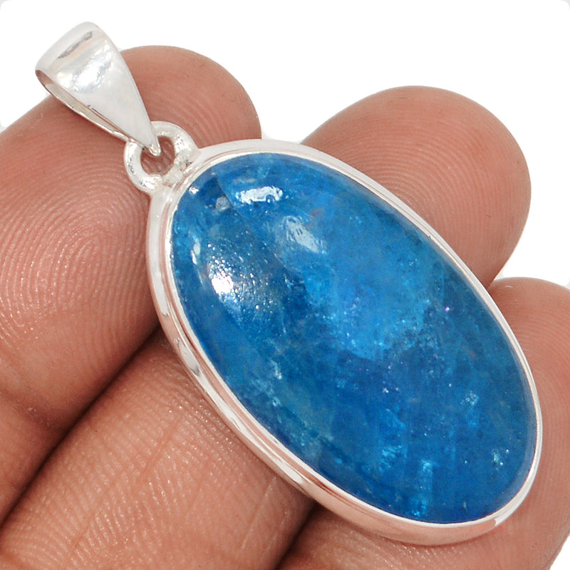 1.7" Neon Blue Apatite Cabochon Pendants - NACP700