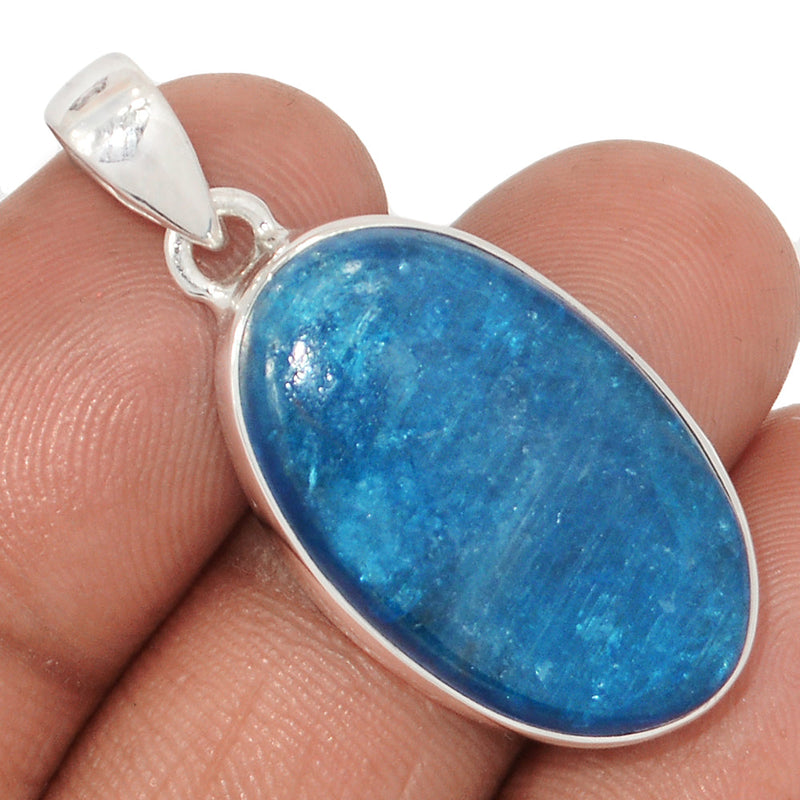 1.5" Neon Blue Apatite Cabochon Pendants - NACP701