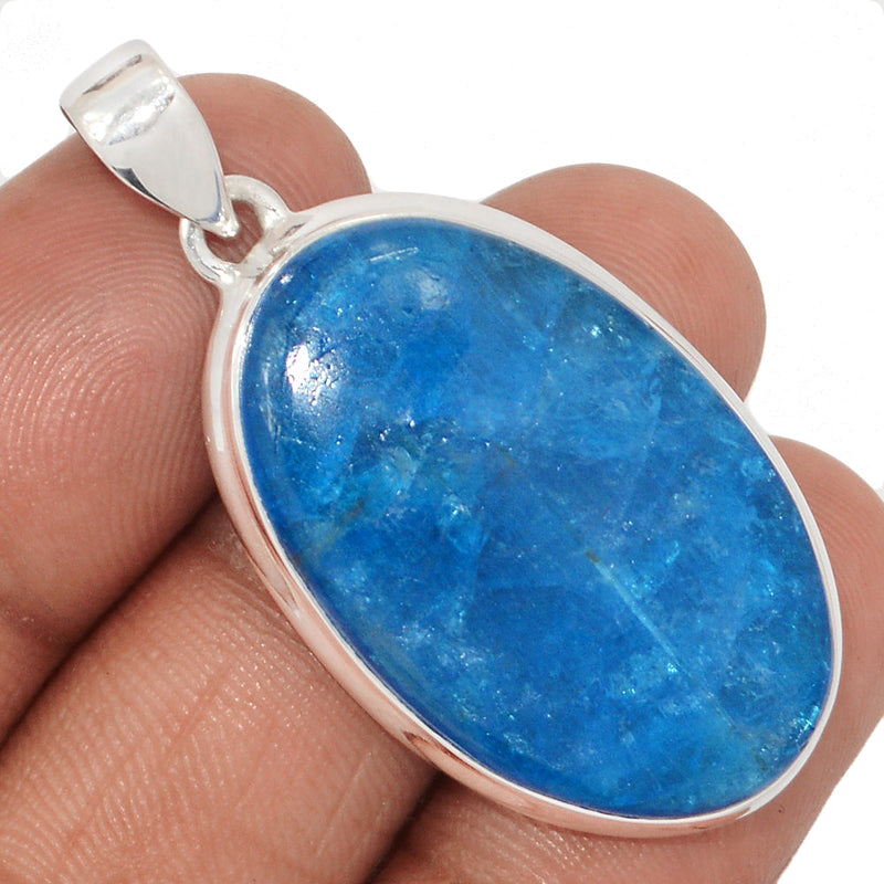 1.7" Neon Blue Apatite Cabochon Pendants - NACP702