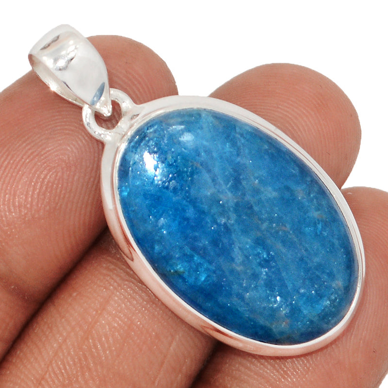 1.6" Neon Blue Apatite Cabochon Pendants - NACP703