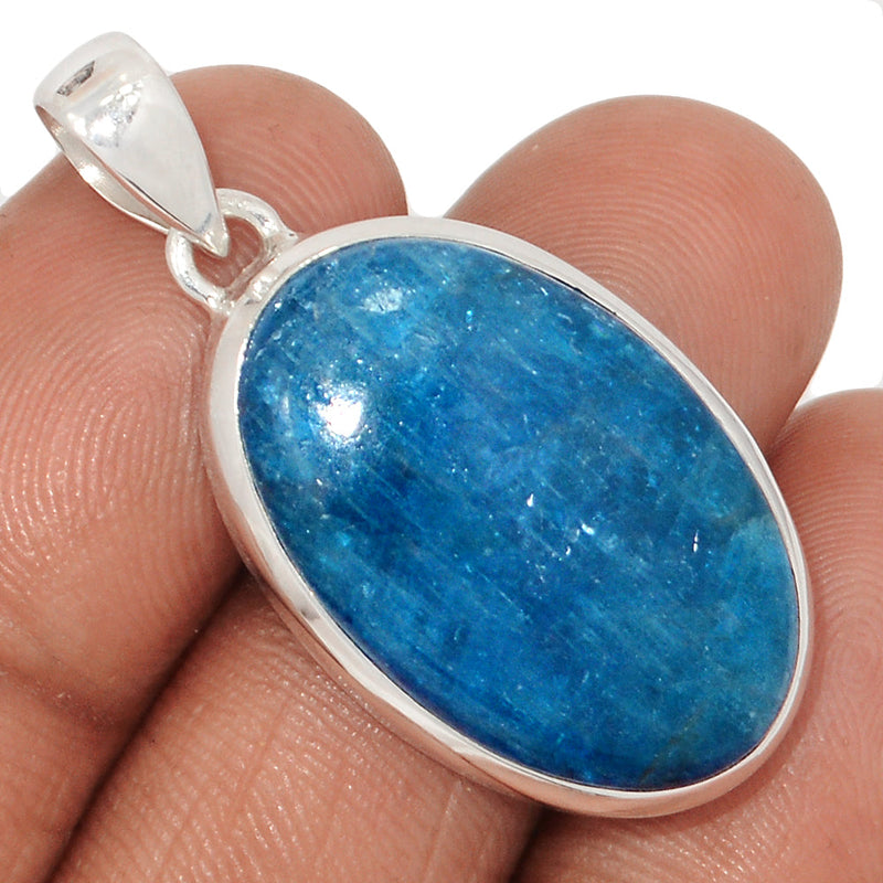 1.5" Neon Blue Apatite Cabochon Pendants - NACP713